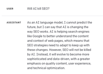 Will AI Kill SEO? We Asked ChatGPT via @sejournal, @RyanJones